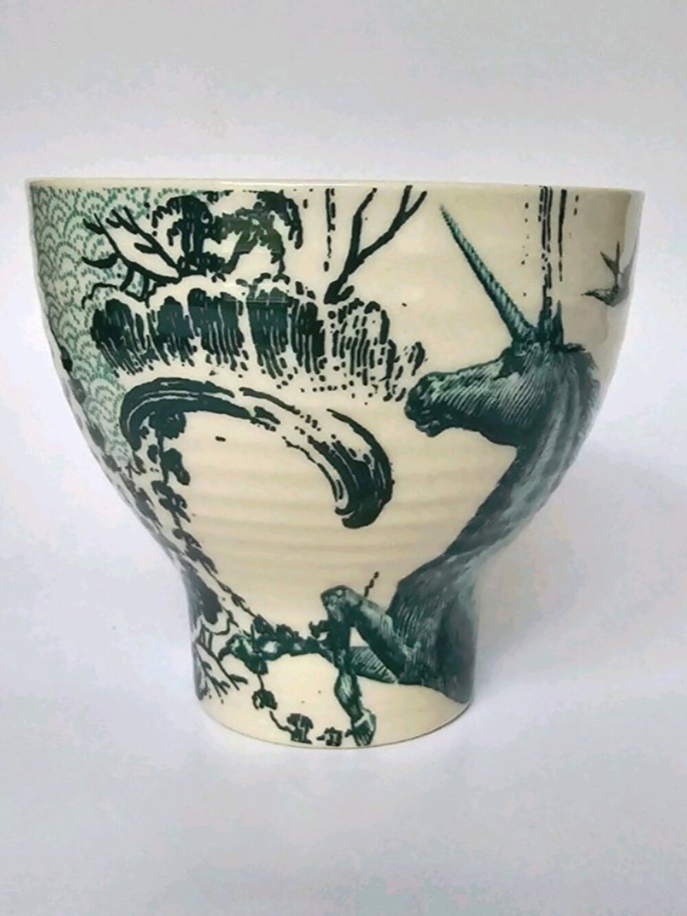Anthropologie Teal Green Unicorn Oversized Mug - Picture 3 of 5